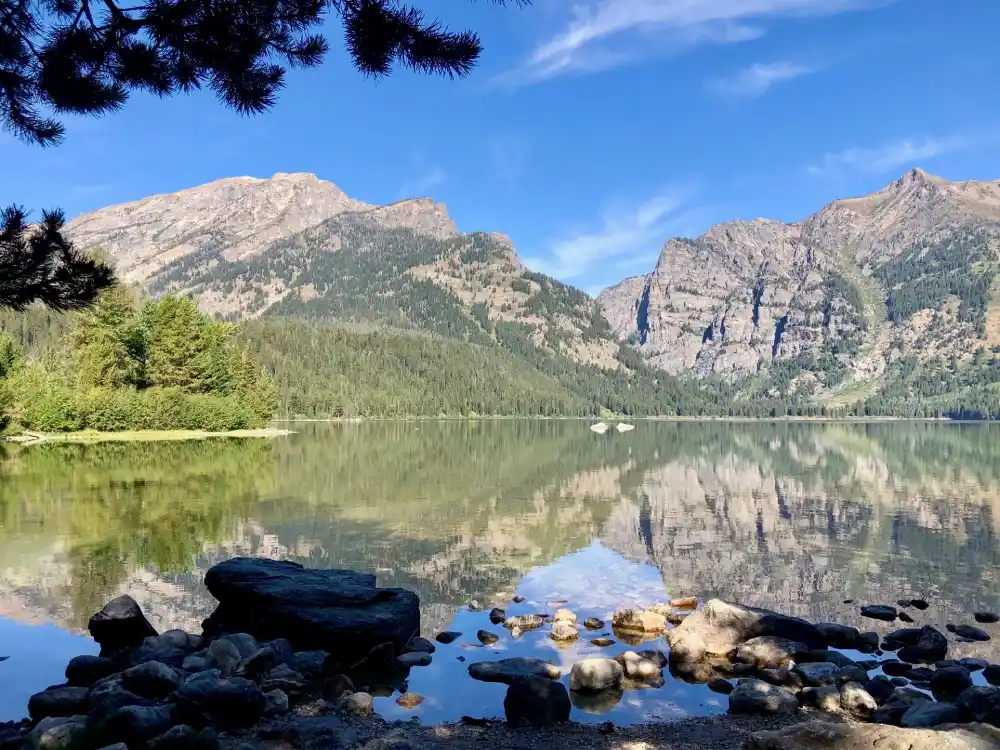 calm lake and mountains