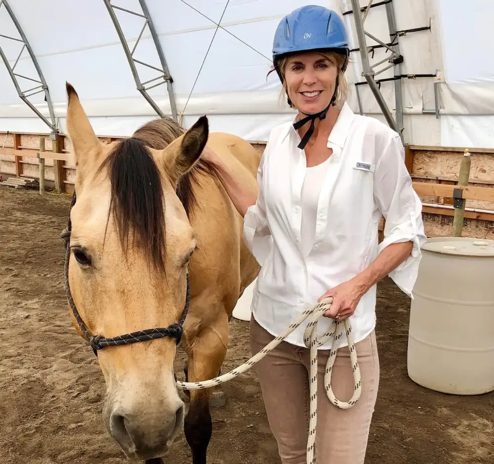 Elise Mitchell and a horse